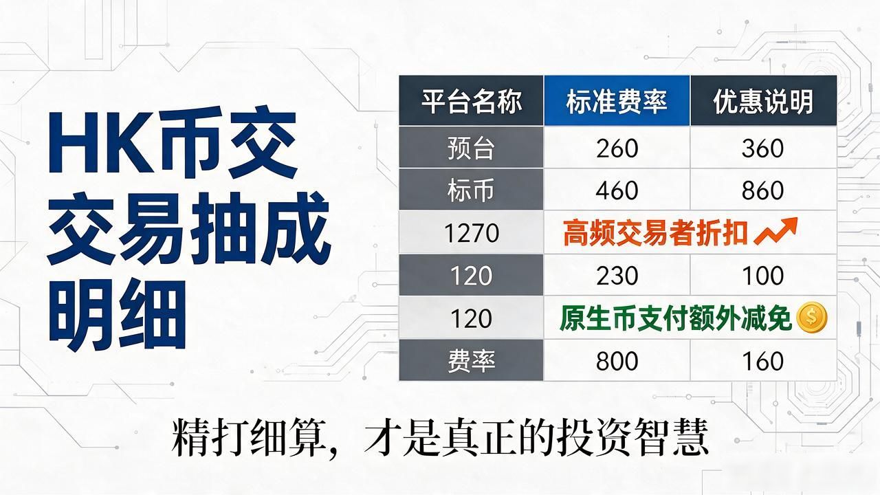 香港数字货币交易手续费_HK交易所抽成规则_香港数字货币手续费